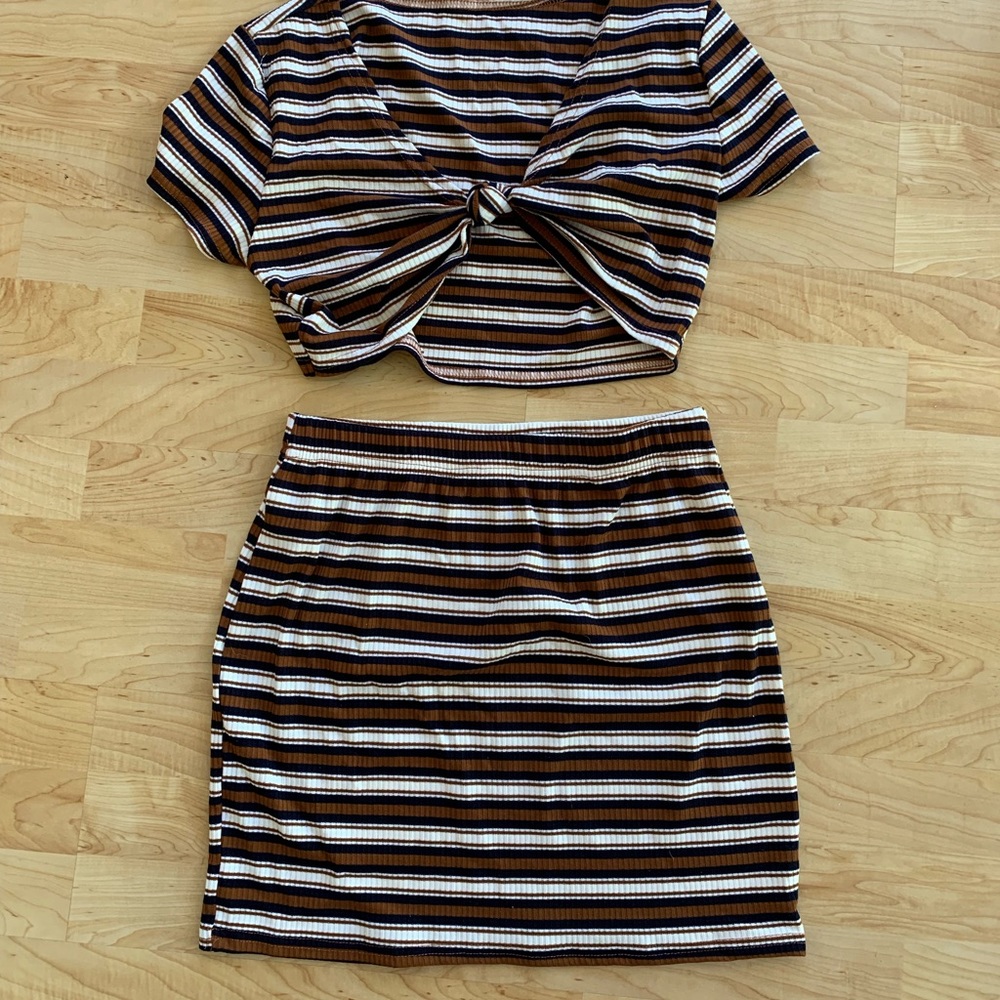 Striped two piece outfit